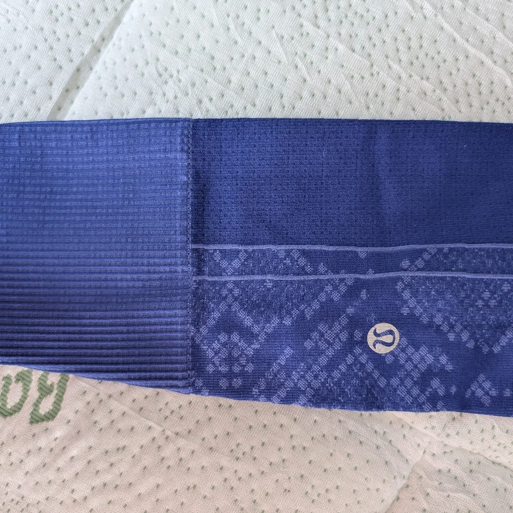 Lululemon Ebb to Street Heathered Sapphire Blue Snake Seamless Legging